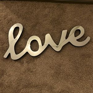 Love Cursive Reflective Sign